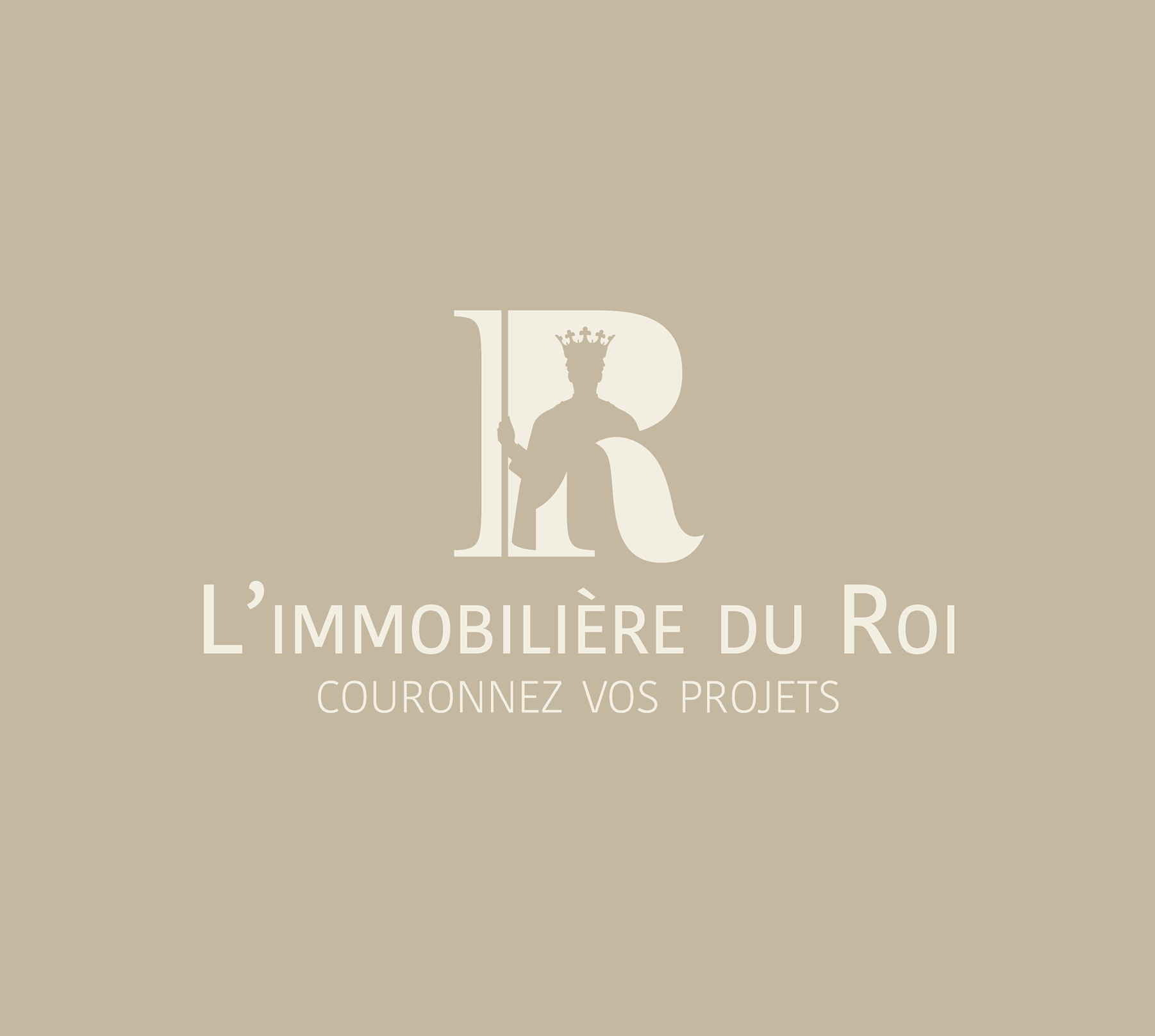 Logo original créé pour L’Immobilière du Roi à Thuin par Doox Studio