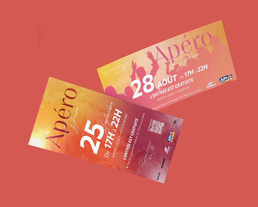 Flyers promotionnels Apéro Drive design moderne