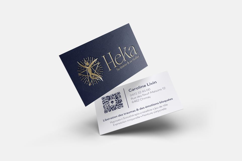 Logo Heka – Carte de visite pour thérapeute en libération émotionnelle