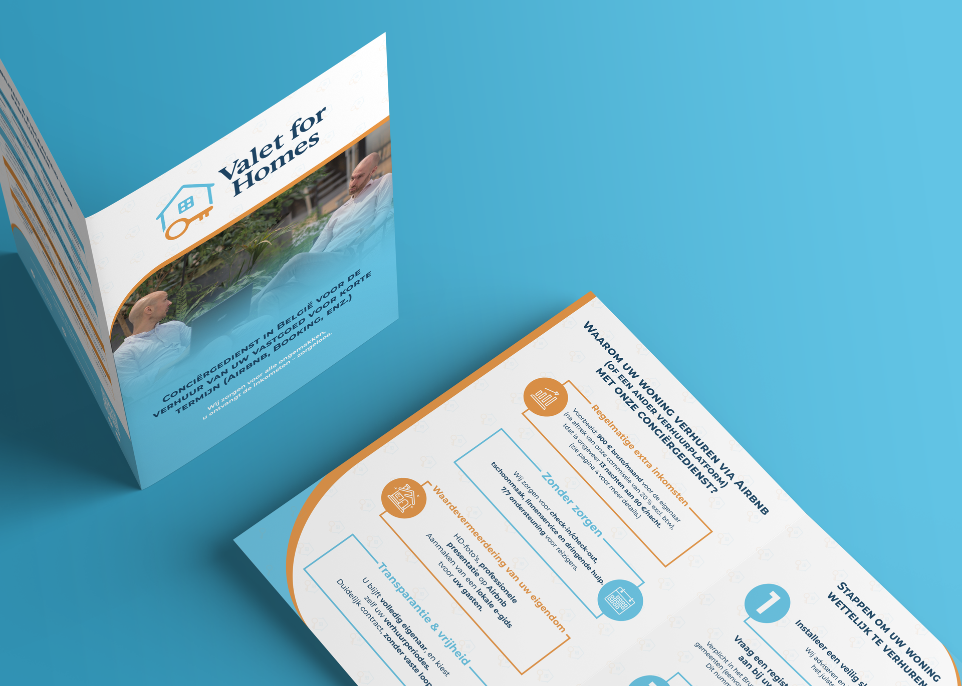 Dépliant NL Valet for Homes – création graphique sur mesure