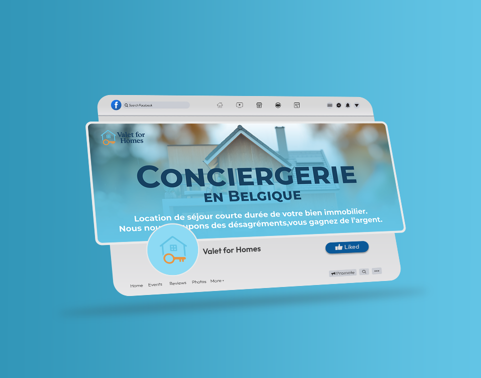 bannière Valet for Homes – création graphique sur mesure